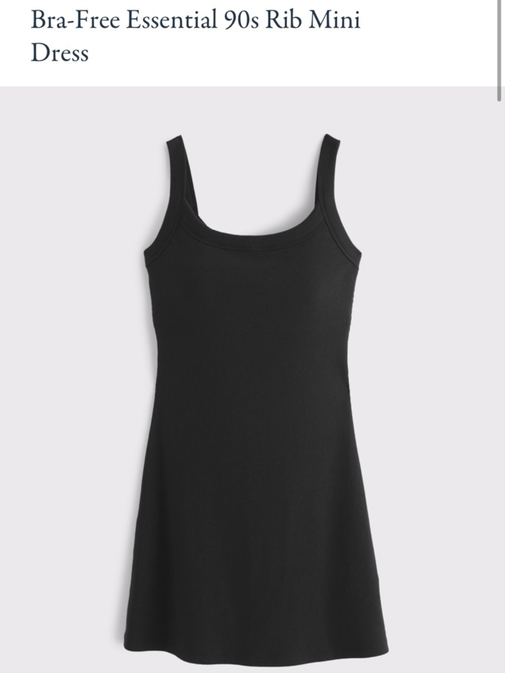Abercrombie Bra Free Essential 90s Rib Mini Dress ๐ - Picture 6 of 8